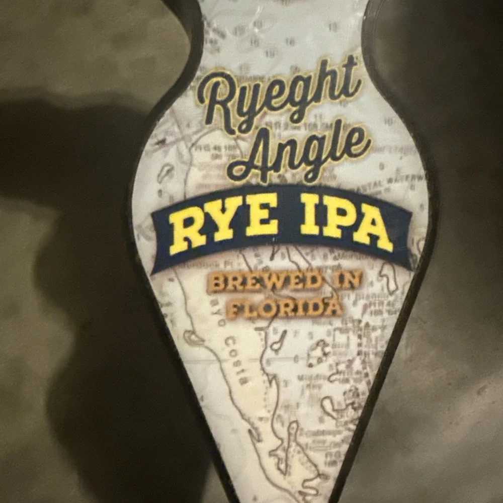 Fat Point Beer Tap Handle Ryeght Angle Rye IPA Florida Fat Point Brewing